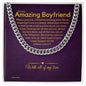 To My Boyfriend Chain, Romantic Gift for Boyfriend, Sentimental Anniversary Gift for Boyfriend, Boyfriend Birthday, Gift for Him 325a