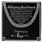 To My Boyfriend Chain, Romantic Gift for Boyfriend, Sentimental Anniversary Gift for Boyfriend, Boyfriend Birthday, Gift for Him 341a