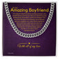 To My Boyfriend Chain, Romantic Gift for Boyfriend, Sentimental Anniversary Gift for Boyfriend, Boyfriend Birthday, Gift for Him 325e