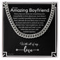 To My Boyfriend Chain, Romantic Gift for Boyfriend, Sentimental Anniversary Gift for Boyfriend, Boyfriend Birthday, Gift for Him 341e