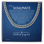 To My Soulmate Chain, Romantic Gift for Soulmate, Sentimental Anniversary Gift for Boyfriend, Husband Birthday, Gift for Him 331c