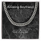 To My Boyfriend Chain, Romantic Gift for Boyfriend, Sentimental Anniversary Gift for Boyfriend, Boyfriend Birthday, Gift for Him 326b