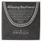 To My Boyfriend Cuban Link Chain, Romantic Gift for Boyfriend, Sentimental Anniversary Gift for Boyfriend, Boyfriend Birthday, Gift for Him. 321d