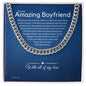 To My Boyfriend Chain, Romantic Gift for Boyfriend, Sentimental Anniversary Gift for Boyfriend, Boyfriend Birthday, Gift for Him 323c