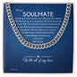 To My Soulmate Chain, Romantic Gift for Soulmate, Sentimental Anniversary Gift for Boyfriend, Husband Birthday, Gift for Him 331d