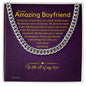 To My Boyfriend Chain, Romantic Gift for Boyfriend, Sentimental Anniversary Gift for Boyfriend, Boyfriend Birthday, Gift for Him 325d