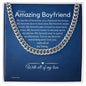 To My Boyfriend Chain, Romantic Gift for Boyfriend, Sentimental Anniversary Gift for Boyfriend, Boyfriend Birthday, Gift for Him 323d