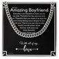 To My Boyfriend Chain, Romantic Gift for Boyfriend, Sentimental Anniversary Gift for Boyfriend, Boyfriend Birthday, Gift for Him 341d