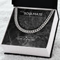 To My Soulmate Chain, Romantic Gift for Soulmate, Sentimental Anniversary Gift for Boyfriend, Husband Birthday, Gift for Him 332e