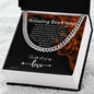 To My Boyfriend Cuban Link Chain, Romantic Gift for Boyfriend, Sentimental Anniversary Gift for Boyfriend, Boyfriend Birthday, Gift for Him 240c