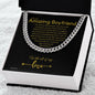 To My Boyfriend Cuban Link Chain, Romantic Gift for Boyfriend, Sentimental Anniversary Gift for Boyfriend, Boyfriend Birthday, Gift for Him 240a