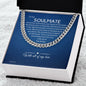 To My Soulmate Chain, Romantic Gift for Soulmate, Sentimental Anniversary Gift for Boyfriend, Husband Birthday, Gift for Him 331d