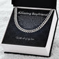 To My Boyfriend Cuban Link Chain, Romantic Gift for Boyfriend, Sentimental Anniversary Gift for Boyfriend, Boyfriend Birthday, Gift for Him. 322b