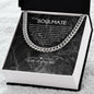 To My Soulmate Chain, Romantic Gift for Soulmate, Sentimental Anniversary Gift for Boyfriend, Husband Birthday, Gift for Him 332c