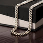 To My Boyfriend Cuban Link Chain, Romantic Gift for Boyfriend, Sentimental Anniversary Gift for Boyfriend, Boyfriend Birthday, Gift for Him 240c