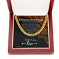 To My Boyfriend Cuban Link Chain, Romantic Gift for Boyfriend, Sentimental Anniversary Gift for Boyfriend, Boyfriend Birthday, Gift for Him 240c