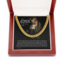 To My Boyfriend Cuban Link Chain, Romantic Gift for Boyfriend, Sentimental Anniversary Gift for Boyfriend, Boyfriend Birthday, Gift for Him 240e