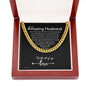 To My Husband Cuban Link Chain, Romantic Gift for Husband, Sentimental Anniversary Gift for Husband, Husband Birthday, Gift for Him 340a