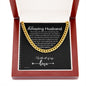 To My Husband Cuban Link Chain, Romantic Gift for Husband, Sentimental Anniversary Gift for Husband, Husband Birthday, Gift for Him 340e