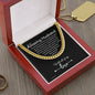 To My Husband Cuban Link Chain, Romantic Gift for Husband, Sentimental Anniversary Gift for Husband, Husband Birthday, Gift for Him 340a