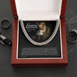 To My Boyfriend Cuban Link Chain, Romantic Gift for Boyfriend, Sentimental Anniversary Gift for Boyfriend, Boyfriend Birthday, Gift for Him 240e