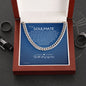 To My Soulmate Chain, Romantic Gift for Soulmate, Sentimental Anniversary Gift for Boyfriend, Husband Birthday, Gift for Him 331b