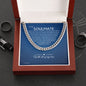 To My Soulmate Chain, Romantic Gift for Soulmate, Sentimental Anniversary Gift for Boyfriend, Husband Birthday, Gift for Him 331a