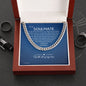 To My Soulmate Chain, Romantic Gift for Soulmate, Sentimental Anniversary Gift for Boyfriend, Husband Birthday, Gift for Him 331d