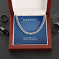 To My Soulmate Chain, Romantic Gift for Soulmate, Sentimental Anniversary Gift for Boyfriend, Husband Birthday, Gift for Him 331e