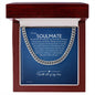 To My Soulmate Chain, Romantic Gift for Soulmate, Sentimental Anniversary Gift for Boyfriend, Husband Birthday, Gift for Him 331f