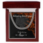 To My Boyfriend Cuban Link Chain, Romantic Gift for Boyfriend, Sentimental Anniversary Gift for Boyfriend, Boyfriend Birthday, Gift for Him 240c