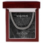 To My Soulmate Chain, Romantic Gift for Soulmate, Sentimental Anniversary Gift for Boyfriend, Husband Birthday, Gift for Him 332f