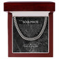 To My Soulmate Chain, Romantic Gift for Soulmate, Sentimental Anniversary Gift for Boyfriend, Husband Birthday, Gift for Him 332c