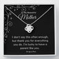 Gift for Mom, Mom's Birthday, Christmas Gift for Mom. Love Knot Necklace. 173c