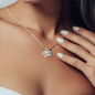Gift for Mom, Mom's Birthday, Christmas Gift for Mom. Love Knot Necklace. 173c