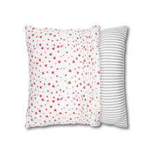 Load image into Gallery viewer, Red and White Hearts Pillow Case, Valentine&#39;s Day Decor. Pillow not included. 513k
