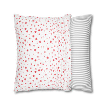 Load image into Gallery viewer, Red and White Hearts Pillow Case, Valentine&#39;s Day Decor. Pillow not included. 513h
