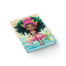 Load image into Gallery viewer, Black Mermaid Journal, Black Princess Notebook, Afro Mermaid,  Unique Black Art, Gift for Women and Girls  - 458b
