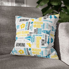Load image into Gallery viewer, Islands of The Bahamas Pillow Cover - Does not include pillow.
