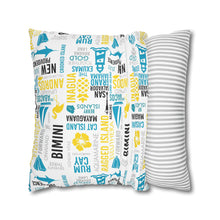 Load image into Gallery viewer, Islands of The Bahamas Pillow Cover - Does not include pillow.

