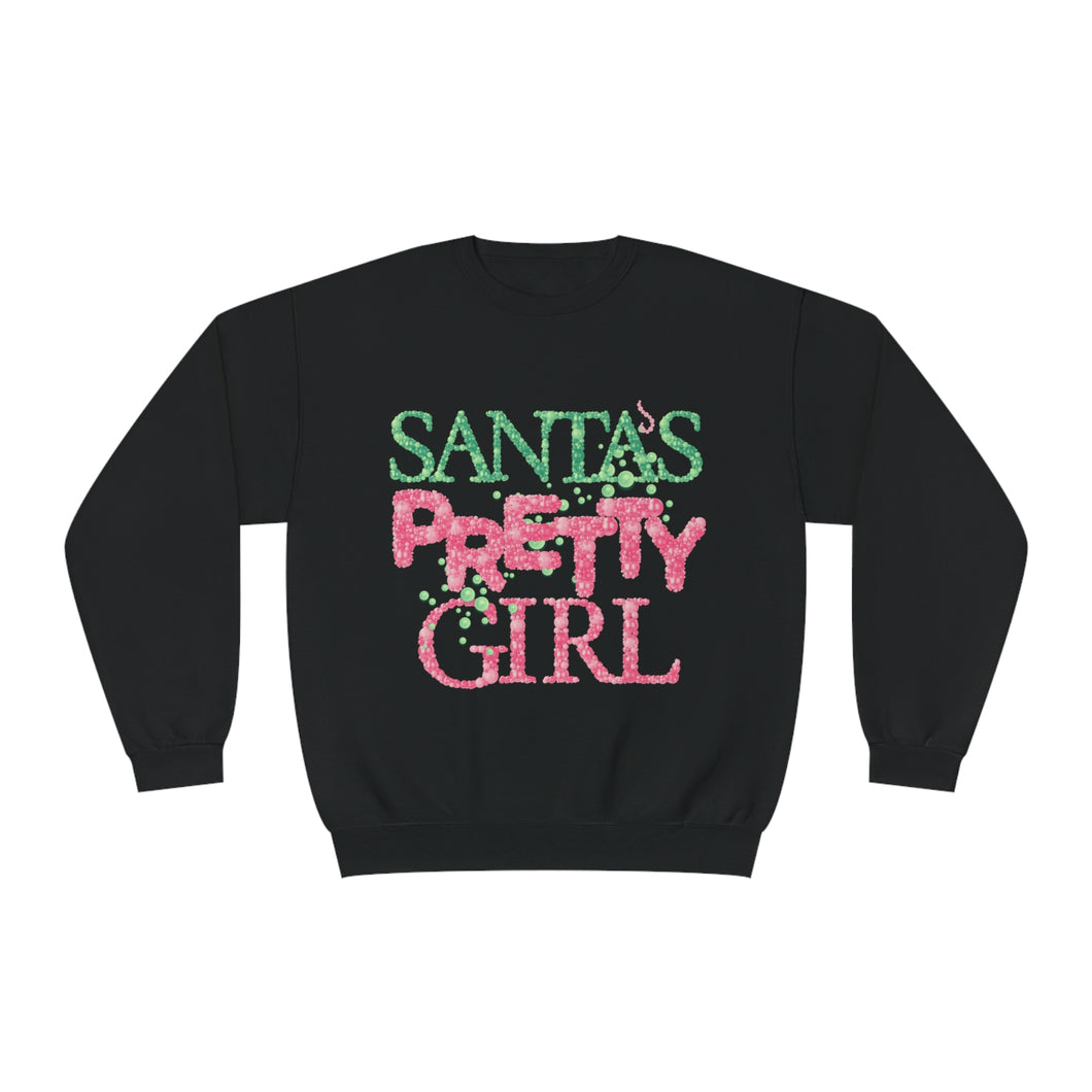 Santa's Pretty Girl Sorority Christmas Sweatshirt - 521a
