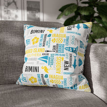 Load image into Gallery viewer, Islands of The Bahamas Pillow Cover - Does not include pillow.
