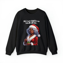 Load image into Gallery viewer, Santa Getting Shade Sweatshirt, Humourous Gift for Her, Christmas Gift for Her, Black Mrs Claus, Funny Christmas Sweatshirt  - 497d

