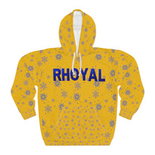Load image into Gallery viewer, Rhoyal Pullover Hoodie, Blue and Gold Hoodie . -  571a
