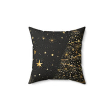 Load image into Gallery viewer, Alpha Pillow, Black and Gold Pillow - 550a
