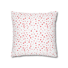 Load image into Gallery viewer, Red and White Hearts Pillow Case, Valentine&#39;s Day Decor. Pillow not included. 513h
