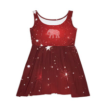 Load image into Gallery viewer, Red and White with Elephant Christmas Dress, Red and White Christmas Gift - 540a
