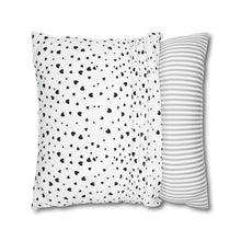 Load image into Gallery viewer, Red, White and Black Hearts Pillow Case, Valentine&#39;s Day Decor. Pillow not included. 513f
