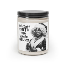 Load image into Gallery viewer, Black Mrs Claus Giving Santa Side Eye, Cinnamon Christmas Candle - 501c
