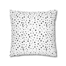 Load image into Gallery viewer, Red, White and Black Hearts Pillow Case, Valentine&#39;s Day Decor. Pillow not included. 513e
